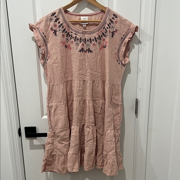 Knox Rose Dresses & Skirts - Knox Rose Floral Embroidered Detail Pink Dress Size XL